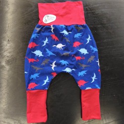 Pantalon évolutif dino bleu / rouge