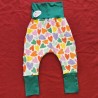 Pantalon évolutif cœurs colorés / vert