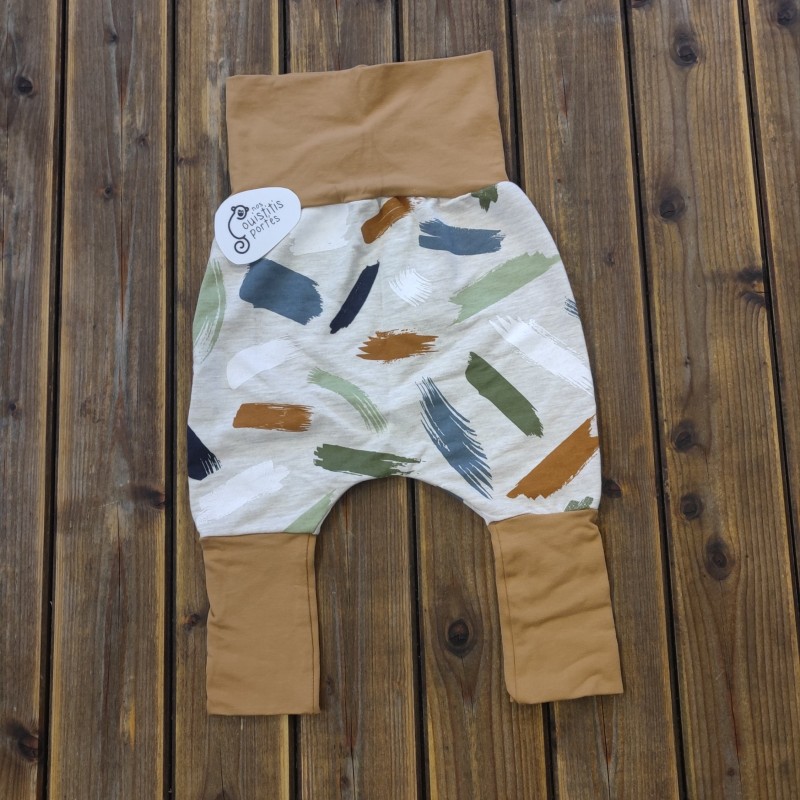 Pantalon évolutif touche de pinceau camel (sweat)