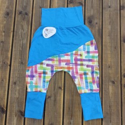 Pantalon évolutif ligne abstraite / bleu