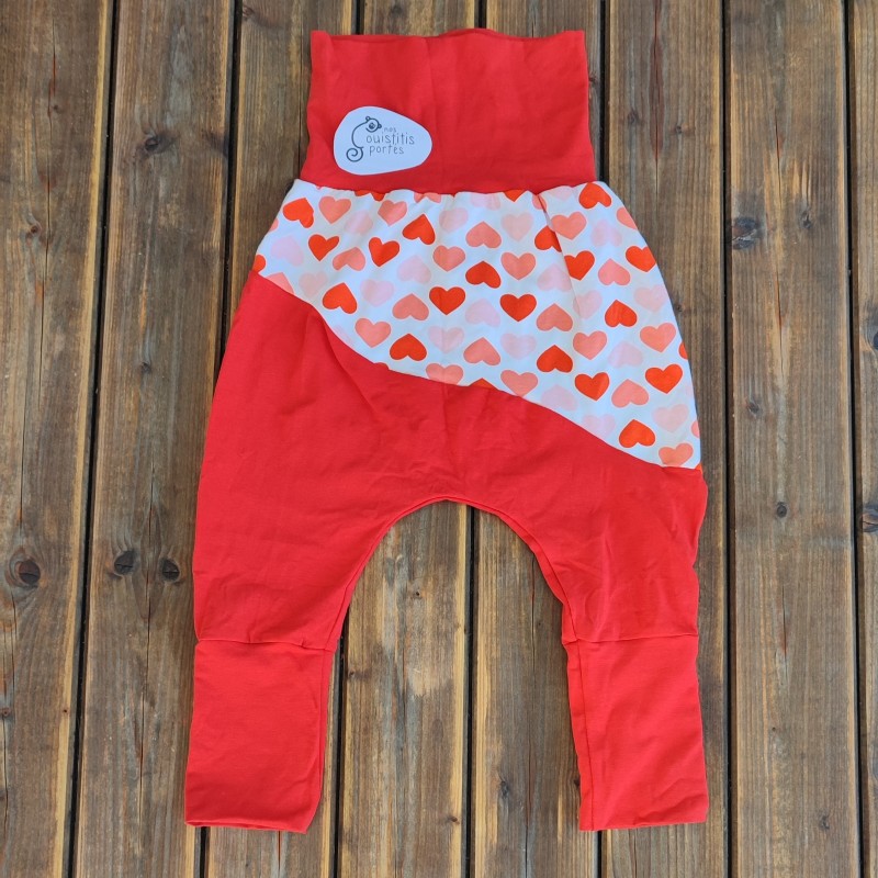 Pantalon évolutif cœur vif / rouge